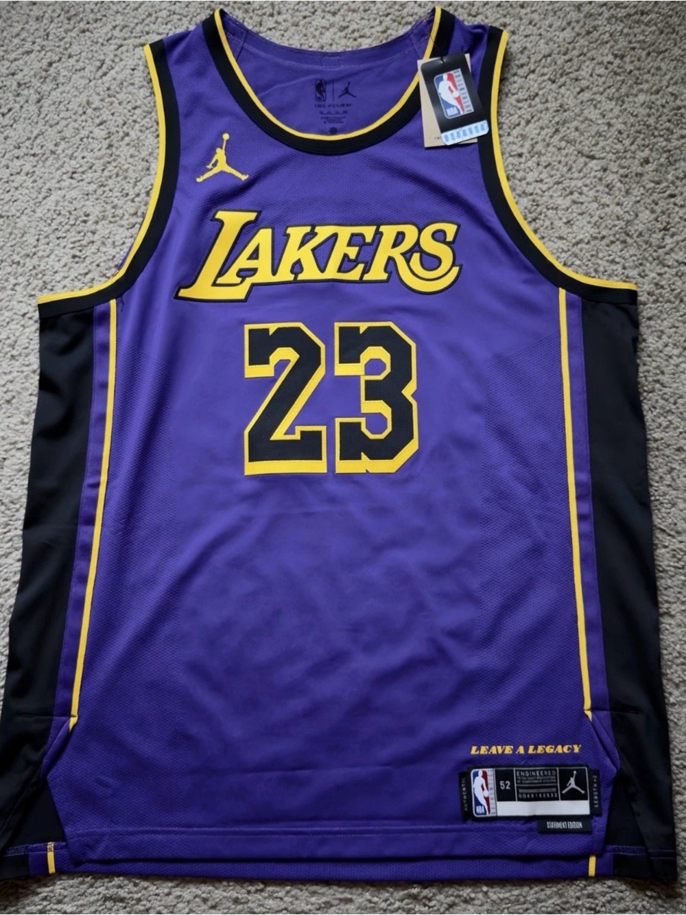 Los Angeles Lakers #23 LeBron James Jordan NBA Jersey